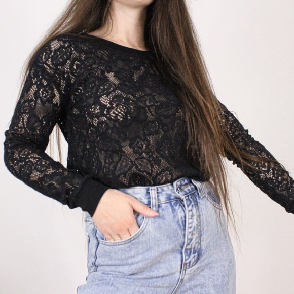 *Kismet Black Lace Long Sleeve - Picture 1 of 7